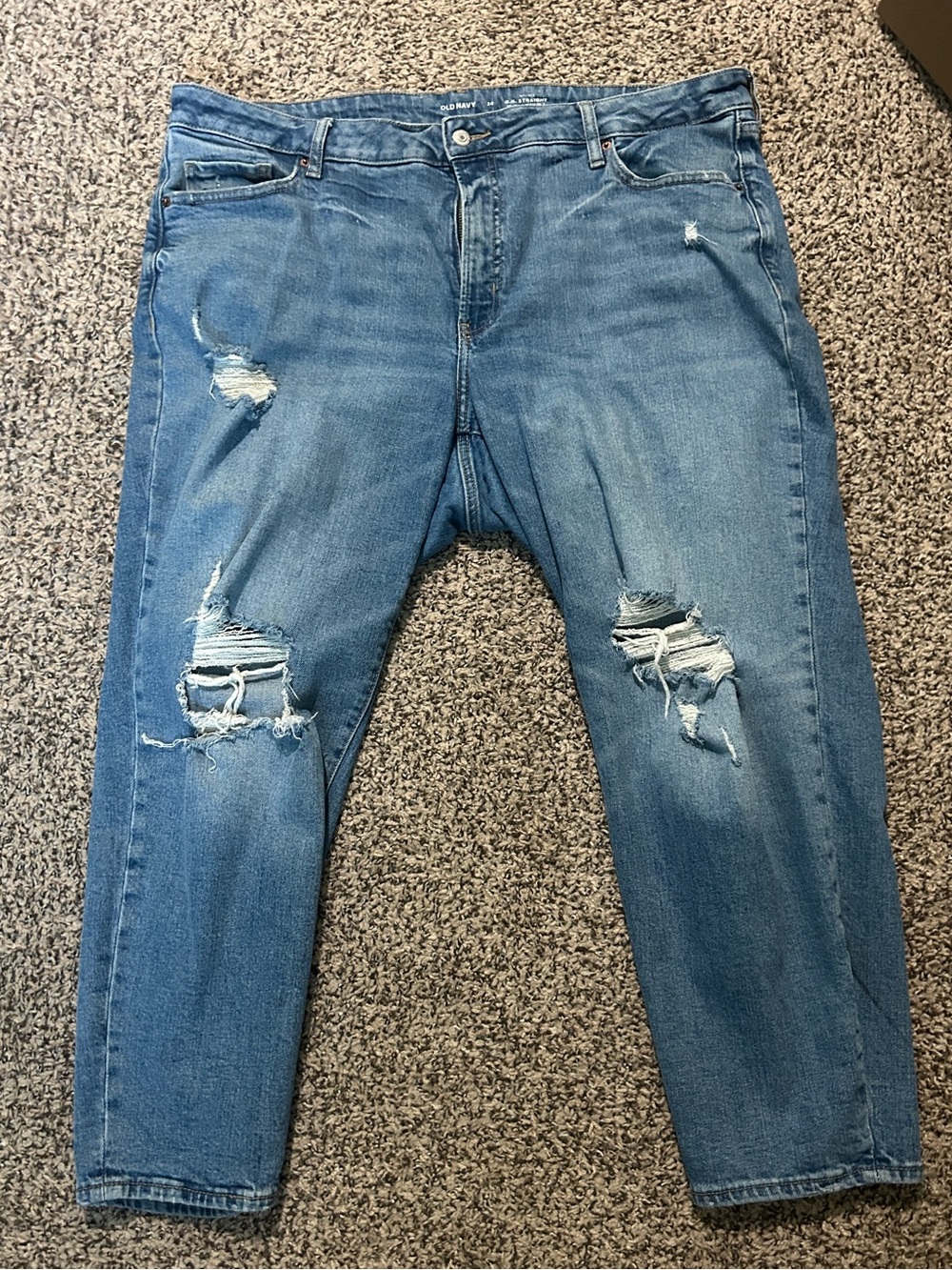 Old Navy High Rise OG Straight Distressed Jeans